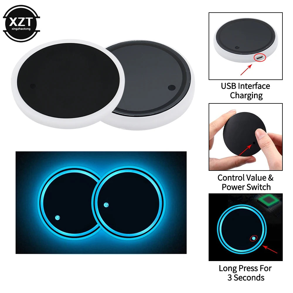 Colorful LED Cup Coaster Holder