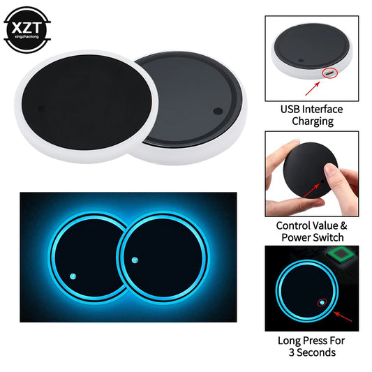 Colorful LED Cup Coaster Holder