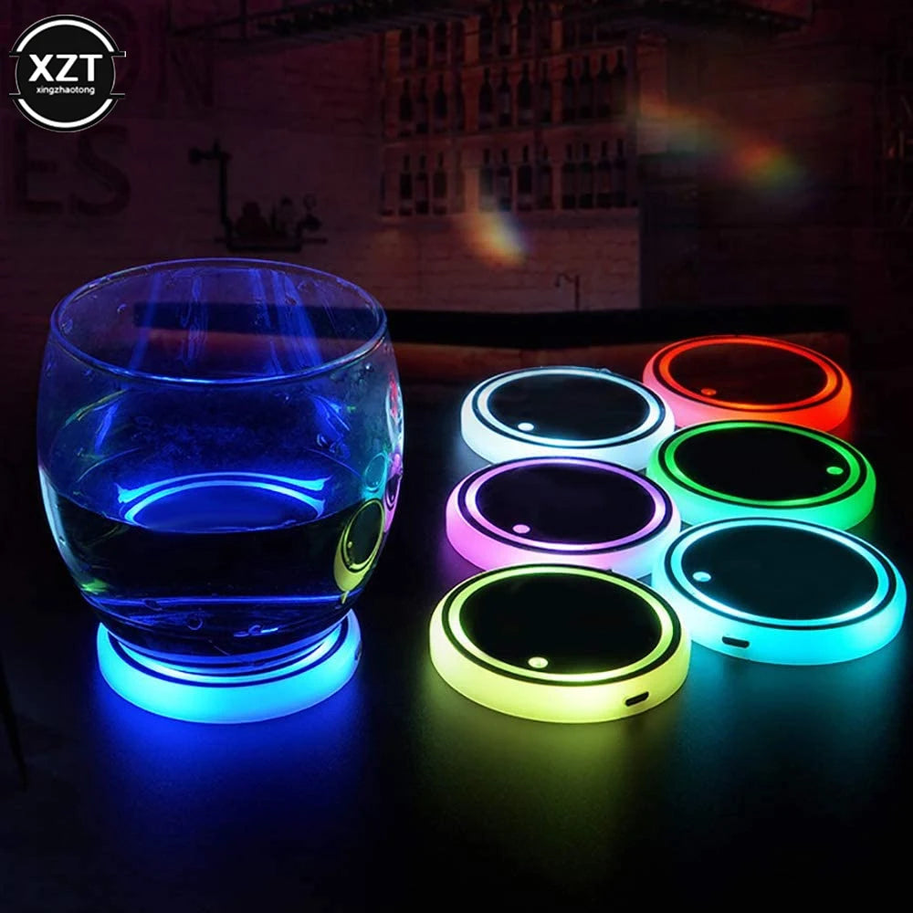 Colorful LED Cup Coaster Holder